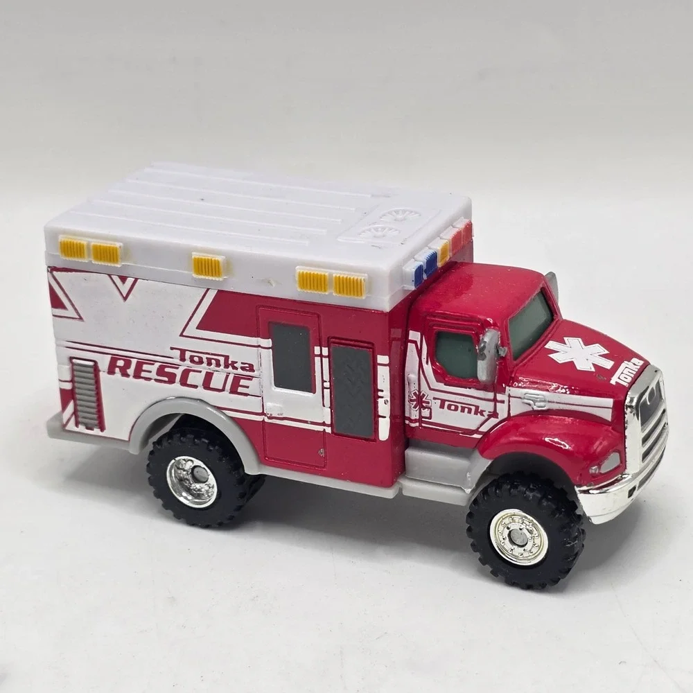 Tonka Rescue Ambulance 2012 Hasbro Funrise Red White Diecast Emergency Toy Truck